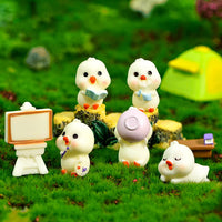 1 x Brand New DIYBravo 9 Miniature Fairy Garden Zen Garden Flower Pot Ornaments Accessories, Cute Miniature Resin Made Succulent Terrarium Micro Landscape Plant Decor 9 Pieces Cute Little White Ducks  - RRP €12.48