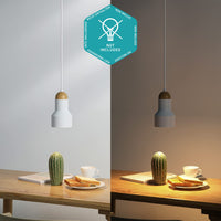 1 x RAW Customer Returns COCOLUMEN pendant light Scandinavian pendant lamp 1 bulb modern style, vintage hanging lamp made of steel, color white, socket E27 pendant light kitchen - RRP €10.07