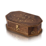 2 x RAW Customer Returns Great birthday gift, handmade, decorative jewelry box made of wood, with lock and key, jewelry organizer, keepsake, treasure chest, jewelry box, treasure chest, jewelry box, watch box, 20 x 12 cms - RRP €37.0