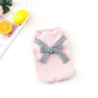 1 x RAW Customer Returns Cute Pet Puppy Cat Warm Sweater Cardigan Bow Knitwear Coat Dress Clothes Sweatershirt Winter Flannel Small Dog Chihuahua Yorkshire Hoodie Clothes Dog Coat - RRP €12.0