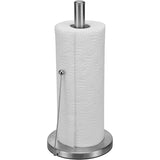 1 x RAW Customer Returns Stainless Steel Kitchen Roll Holder - Kitchen Roll Organiser - Paper Towels Holder Silver With Weighted Base - Kitchen Accessories - RRP €10.89