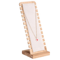 1 x RAW Customer Returns LATRAT Wooden Necklace Jewelry Display Stand 12 Compartments for Necklaces Pendants Beige - RRP €20.4