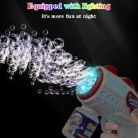 8 x Brand New Soap bubble gun, soap bubble machine gun children 5000 bubbles minute, bubble gun with soap bubble liquid bottles, air bubble gun bubble toy gift, for birthday party wedding - RRP €153.6