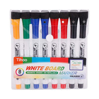 37 x Brand New Tihoo 8 whiteboard pens whiteboard markers, 2 in 1 sponge magnetic whiteboard pen, can be wiped dry and residue-free from whiteboards, ideal for use at home, school, office - RRP €297.85