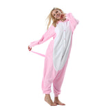 1 x RAW Customer Returns AKAAYUKO Women Men Carnival Costume Pajamas Christmas Animal Onesie Halloween Jumpsuit Pajamas Fancy Dress Jumpsuit Night Pink Pig - RRP €29.99