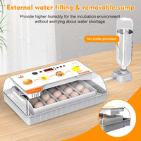 1 x RAW Customer Returns Incubator Chickens Fully Automatic, Hatching Machine 20 Eggs Incubator with Display, Temperature Control Egg Incubation Hatcher for Chicken Goose, Duck, Pigeon, Quail, Bird 20 Eggs  - RRP €96.12