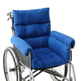 1 x RAW Customer Returns JiangDing Wheelchair Cushion, Pressure Preventing Accessories with Armrest. Supports Coccyx Back, Non-Slip. Fits 18 Wheelchair Seat Cushion, Ouding Blue - RRP €46.67