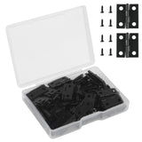 2 x RAW Customer Returns VIPMOON 50 pieces hinges small super mini hinges 18 x 15 mm door hinge hinge black retro hinges with screws hinge connectors for model making cupboard drawer cabinet - RRP €21.98