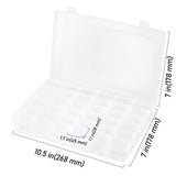 1 x RAW Customer Returns ZEONHEI 6 Pcs 36 Compartment Clear Plastic Adjustable Storage Boxes with Removable Dividers for Small Items, Jewelry, Pearls - RRP €30.99