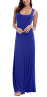 1 x RAW Customer Returns EXCHIC Women Casual Solid Sleeveless Maxi Dress Summer Sexy Beach Tank Top Dresses M, Royal Blue  - RRP €33.23