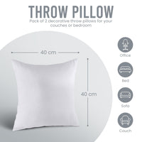 1 x RAW Customer Returns Utopia Bedding set of 2 pillow fillings 40 x 40 cm, inner cushion filling pillow head cushion sofa cushion white  - RRP €16.94