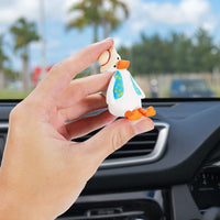 1 x RAW Customer Returns Crooked-neck Duck Car Aromatherapy Essential Oil Diffuser Car Diffuser Air Freshener Car Aromatherapy Vent Clip Air Freshener Small Air Purifier, White - RRP €20.4