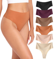 1 x RAW Customer Returns Wealurre 6 Pack Thong Women s String Seamless Briefs Women s High Waist Underwear Seamless Invisible Underwear Women Multipack XS-XL 835Gradient XL  - RRP €25.99