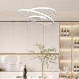 1 x RAW Customer Returns STARRYOL LED Pendant Light, Circular Restaurant Chandelier, Minimalist Irregular Design Ceiling Lamp for Bedroom, Living Room - 68 Watt White Light - RRP €79.0