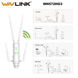 1 x RAW Customer Returns WAVLINK-WN572HG3-AC1200 2.4 5GHz 1200Mbps Outdoor WLAN Access Point Repeater Router WiFi Extender with PoE and 4 Antennas Wireless Bridge CPE WISP  - RRP €139.86