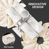 1 x RAW Customer Returns Dumpling Maker Automatic, Double Head Automatic Dumpling Maker Dumpling Former Ravioli Maker Stainless Steel Kitchen Utensils Kitchen Accessories Ravioli Dumpling Former - RRP €20.99