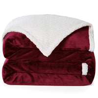 1 x RAW Customer Returns RATEL Double Layer Velvety Fleece Blanket, Red 150 200 cm Super Soft Blankets, 420GSM Enhanced Blanket for Sofa Chairs Bed - Easy to Care for, Warm, Cozy and Durable - RRP €33.26