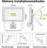 1 x RAW Customer Returns MEIKEE LED Spotlight with Motion Sensor, 50W Outdoor LED Spot with Motion Sensor, Cool White 6500K 4300lm, Outdoor Light, IP66, Wall Lighting with Motion Sensor for Garden, - RRP €25.2