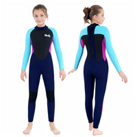 1 x RAW Customer Returns Yueta kids wetsuit, 2.5mm neoprene wetsuit long teenager boys for diving, swimming, surfing blue, L  - RRP €44.36