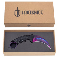 1 x RAW Customer Returns Real Life IRL Karambit Galaxy Black Knife knife CSGO - RRP €17.62