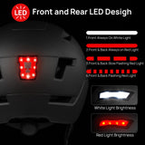 1 x RAW Customer Returns ILM Bicycle Helmet with Visor and LED Light Mountain Road Bicycle Helmets for Men and Women Bicycle Helmet for Commuting in the City E3-10L, Black SM - RRP €92.24