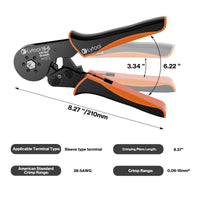 1 x RAW Customer Returns Crimping pliers 0.08-16 mm , Lytool wire end ferrule pliers hexagonal pressing pliers 16-6 crimping pliers crimping pliers for insulated uninsulated wire end ferrules crimp connectors - RRP €35.99