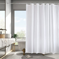 1 x Brand New Shower Curtain, Bathroom Curtain, Waterproof Bathroom Curtain, Shower Curtain for Bathroom, Washable Bath Curtains, Mildew-Proof, Rust-Proof Eyelets, Easy to Install with 12 Hooks, 180 x 180 cm, White - RRP €6.99