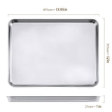 1 x RAW Customer Returns CHEUKYIU Baking Tray Stainless Steel Rectangular Baking Pan Baking Tray Large Oven Tray Cake Tray for Baking Cooking to Clean and Dishwasher Safe, 40.5 x 30.5 x 2.5cm - RRP €16.13