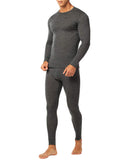 1 x RAW Customer Returns LAPASA Men s 100 Merino Wool Thermal Underwear Set, Premium Merino Wool Undershirt Underpants, Warm Thermal Functional Underwear M31, Warm, Large, Dark Grey  - RRP €75.62