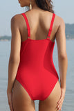 1 x Brand New SHEKINI Women s One Piece Swimsuit Low Neck Adjustable Beachwear Elegant Backless Slim Belly Control Swimsuits XL,Red-N  - RRP €27.16