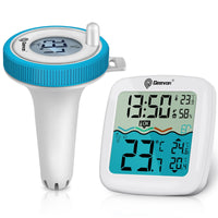 1 x RAW Customer Returns GEEVON Pool Thermometer Wireless, Digital Pool Thermometer Floating with Temperature and Humidity Meter Inside, 3 Channels for Swimming Pools, Small Ponds and Whirlpools - RRP €36.29