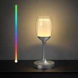 3 x Brand New Coinmit Rechargeable RGB Table Lamp with RGB Color Changing Mode and Dimmable Warm White Light, Modern Romantic LED Wine Glass Lamp for Ambient Lighting, Dining Table, Balcony. - RRP €90.0