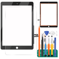 1 x RAW Customer Returns Touch Screen Digitizer for iPad 9.7 2018 A1893 A1954, Glass for iPad 2018 A1893 A1954 Touch Display Panel Parts Kit with Tempered Glass Tool Not LCD, without Home Button Black  - RRP €19.49