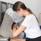 1 x RAW Customer Returns vapesoon Inflatable Travel Pillow for Neck, Face, Head and Body - Travel Pillow for Airplane, Train, Office Gray  - RRP €24.58