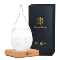 3 x RAW Customer Returns Storm Glass Office Decoration, Decorative Bottle Weather Station, Teardrop Christmas Glass Snow Globe, Birthday Christmas Wishes Gifts - RRP €63.51