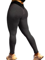 1 x Brand New FITTOO Scrunch Leggings for Women Texture Bootybomb Elastic Anti Cellulite Crawl Butt Lift Sexy Yoga Pants Booty Push Up with High Waist Compression Pants - Gray - S - RRP €22.8