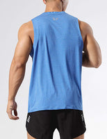 1 x RAW Customer Returns GYMAPE Men s Athletic Training Tank Tops Muscle Running Tank Tops Sleeveless Training Quick Dry Gym Activewear Blue M - RRP €18.83