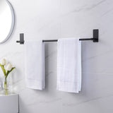 1 x RAW Customer Returns KES towel holder without drilling black matt bathroom towel rail self-adhesive bath towel holder stainless steel SUS 304 shower tea towel holder 75 cm, A7000S75B-BK - RRP €36.99