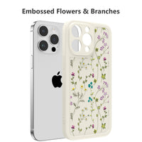 1 x RAW Customer Returns RALEAVO Flower Case Compatible with iPhone 15 Pro 6.1 , Shockproof Silicone Case with Cute Motif Thin Mobile Phone Case Camera Protection Protective Case for iPhone 15 Pro Beige - RRP €21.6