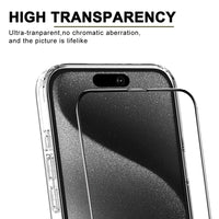 1 x Brand New SEVNDE for iPhone 15 Pro armored protective glass, 3 in 1 HD Clear - anti-fingerprint - 2 pieces for iPhone 15 Pro tempered glass protective film with 1 case for iPhone 15 Pro - RRP €15.98