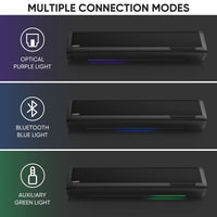 6 x RAW Customer Returns Saiyin soundbar for TV devices, TV speakers for TVs with visual volume control, TV soundbar with Bluetooth, AUX and optical inputs, wall-mountable - RRP €205.62