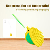 6 x Brand New Cat Brush Wall Corner Massage Cat - Pet Accessories Cat Corner Scratching Animal Scratching And Rubbing Device Cat Toy Self Groomer Massage Corner Creative Styling Little Hedgehog Look, Yellow - RRP €69.54