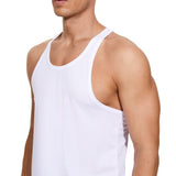 1 x RAW Customer Returns Men s Bodybuilding Gym Workout Y-Back Sleeveless Tank Top, White US Size , L - RRP €24.0