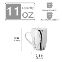 1 x RAW Customer Returns VEWEET Porcelain coffee mug Fiona 6-piece set Capacity 350 ml, height 10.2 cm Complement to the dinner service Fiona Coffee cups and tea cups for 6 people - RRP €36.38