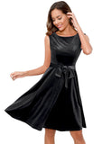 1 x Brand New Gardenwed Women s Velvet Dress 50s Cocktail Dress Rockabilly Dresses Petticoat Festive Wedding Black XL - RRP €36.29