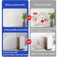 1 x RAW Customer Returns Wall protection film, kitchen back wall film, self-adhesive wall protection film, 45cm x 1000cm clear wall protection film, splash guard transparent DIY decorative film, protection for walls, furniture, house, office,  - RRP €26.4