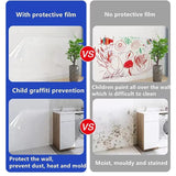 1 x RAW Customer Returns Wall protection film, kitchen back wall film, self-adhesive wall protection film, 45cm x 1000cm clear wall protection film, splash guard transparent DIY decorative film, protection for walls, furniture, house, office,  - RRP €26.4