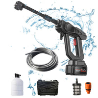 1 x RAW Customer Returns Cordless Pressure Washer with 6-in-1 Multi-Spray Nozzle, 20000RPM Portable Handheld Pressure Washer with 5M Hose and Foam Jug - RRP €58.48