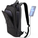 1 x RAW Customer Returns hk backpack men s backpack waterproof laptop backpack women 15.6 inch with USB port school backpack boys business backpack lightweight laptop bag for school university work travel-black - RRP €45.61