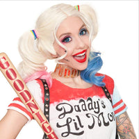 1 x RAW Customer Returns Wig for Harley Quinn Girls Kids Suicide Squad Pink and Blue With Two Ponytails for Women Ladies Girls Costume Party Carnival Cosplay Wigs 061A - RRP €18.14